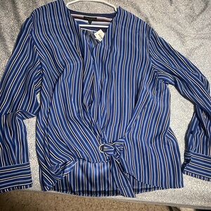 Rag & Bone Blue Striped Blouse